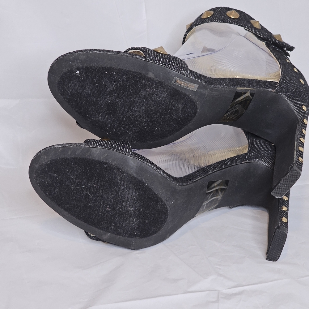Cape Robbin Jen-17 Faux Denim Heel, Women's Size 8M - Picture 6 of 8